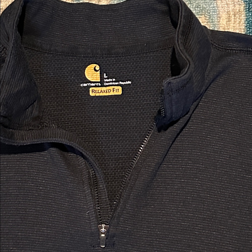 Carhartt Men's Dark Sweatshirt with 1/4 Zip - Picture 2 of 4